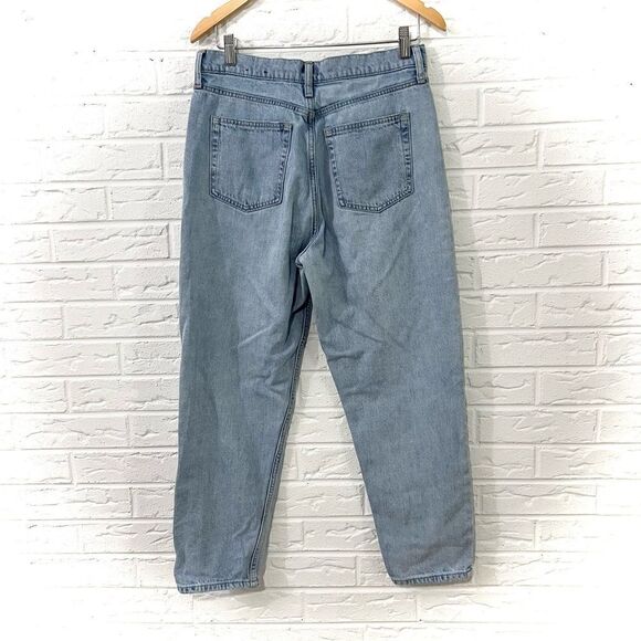 GAP Denim Mom Jeans High Waist Light Indigo Wash Size  10 - Picture 6 of 9